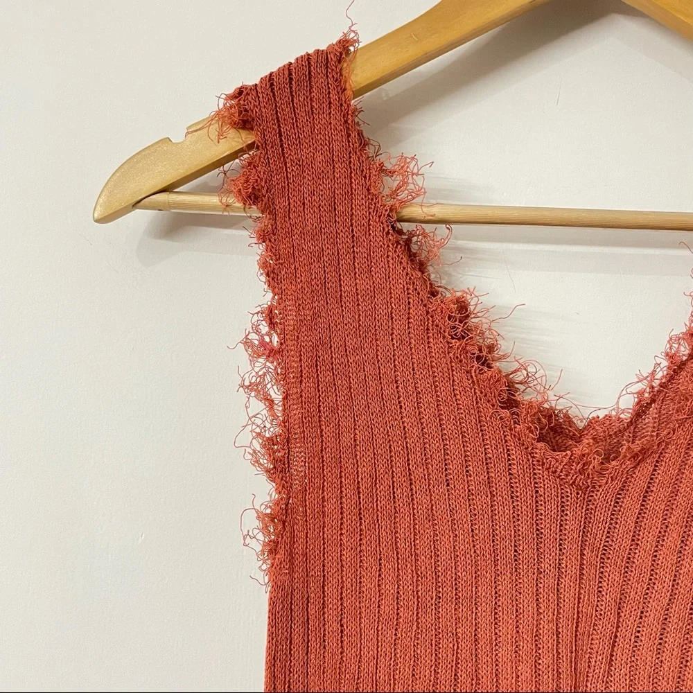 Solid Fringe Trim Tank Top - Picture 4 of 5